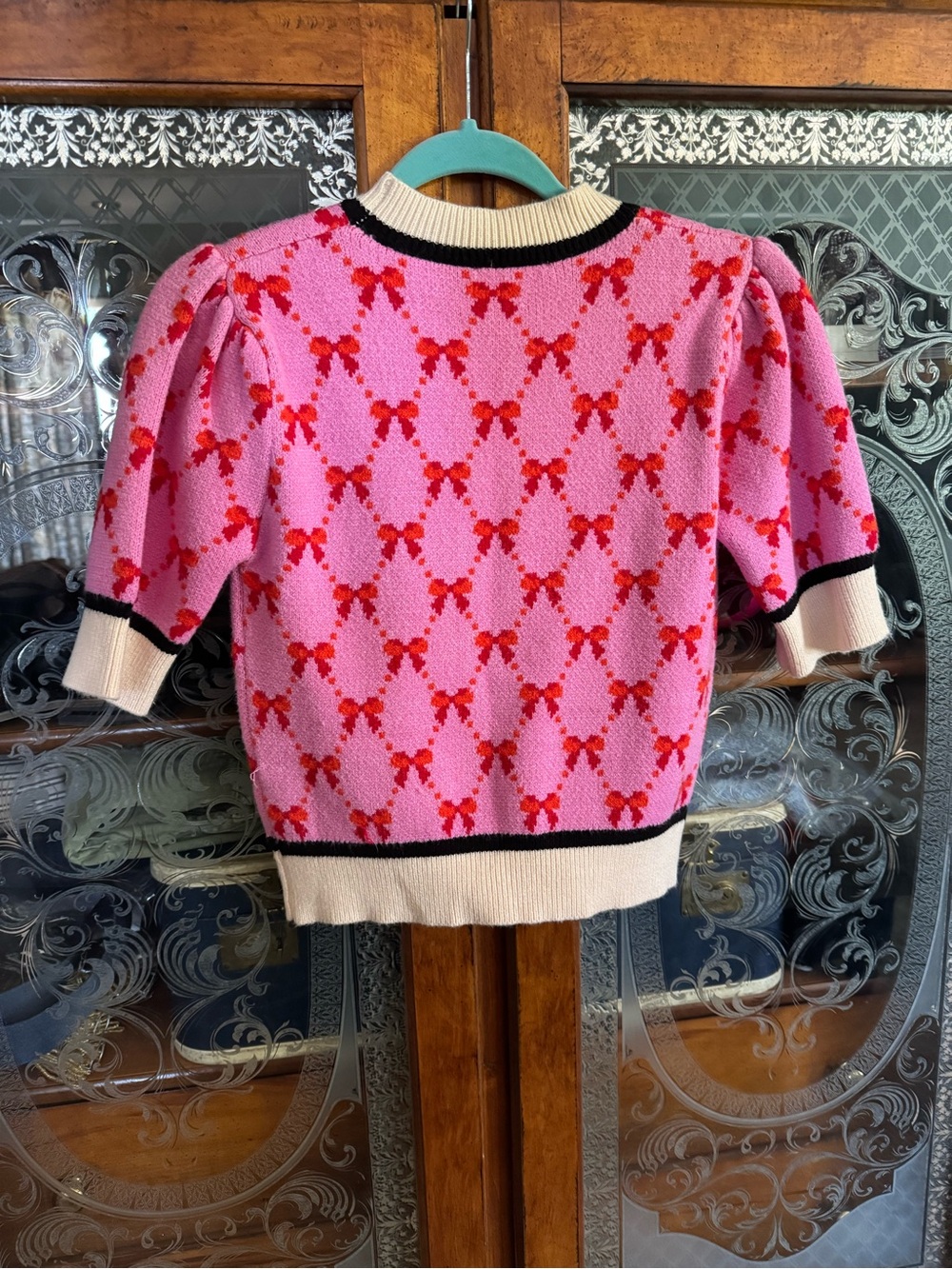 THML Pink Label Knit Top with Cream Trim - Picture 2 of 6